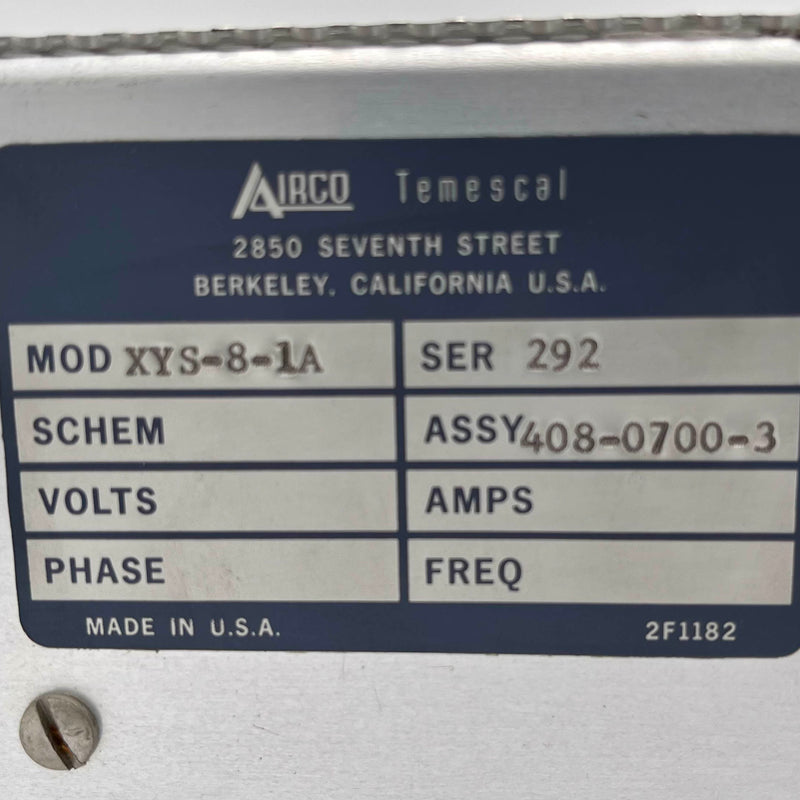 Airco / Temescal XYS 8 1 A Beam Position Sweep Controller