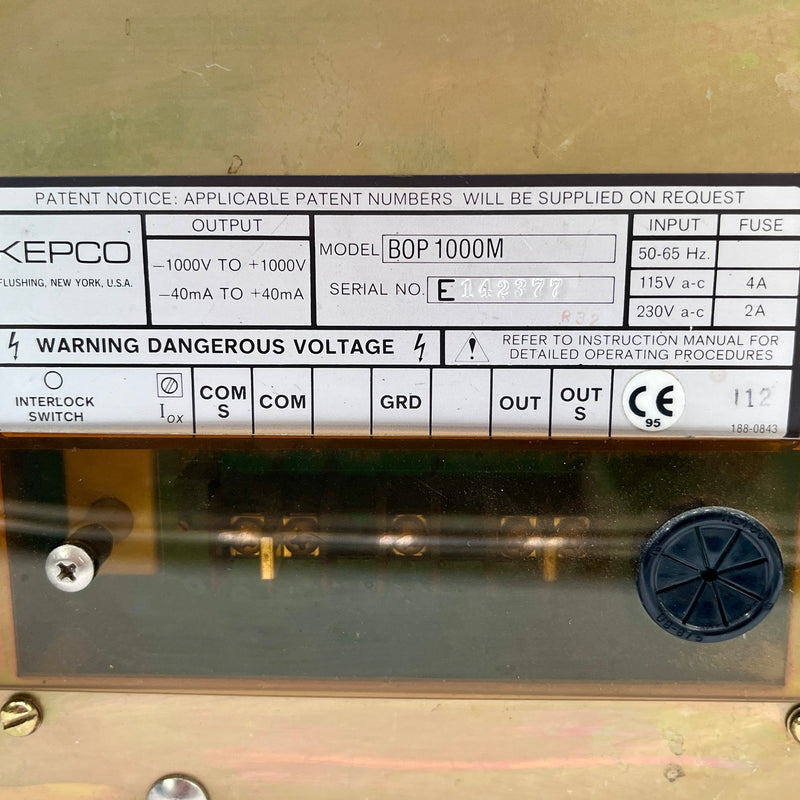 Kepco BOP 1000 M Bipolar Power Supply / Amplifier