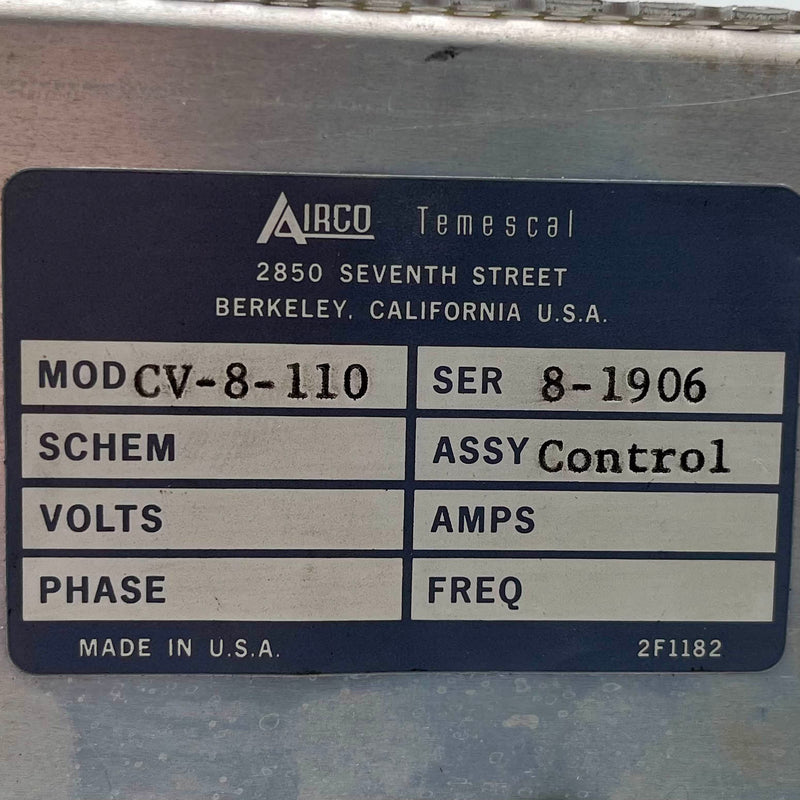 Airco / Temescal CV 8 E-Beam Power Supply