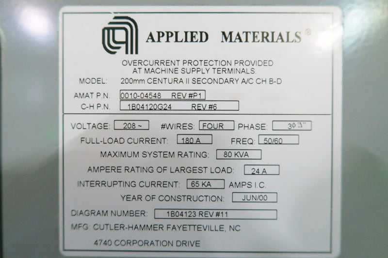Applied Materials Centura II DPS (Decoupled Plasma Source)