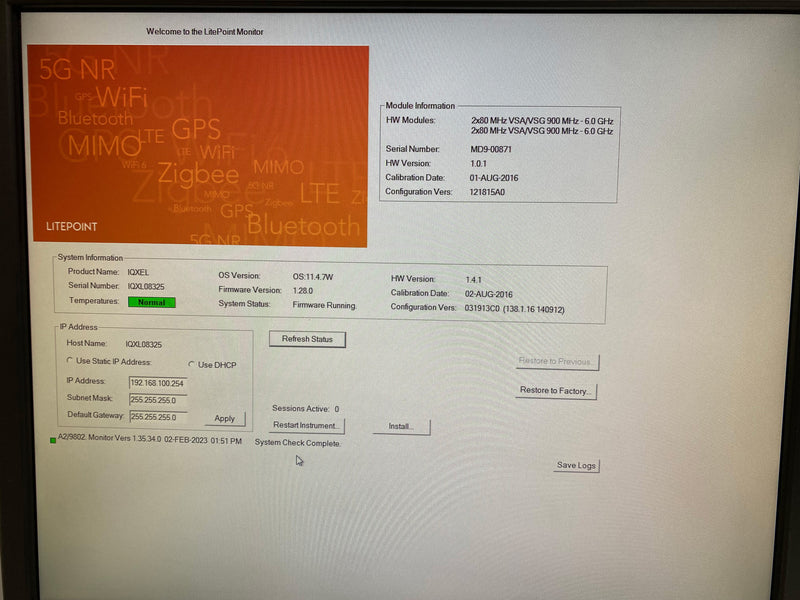 Litepoint IQxel 160 Connectivity Test System