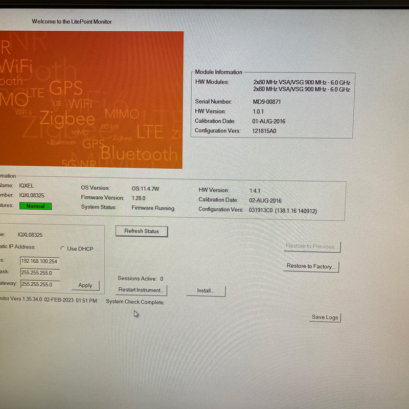 Litepoint IQxel 160 Connectivity Test System
