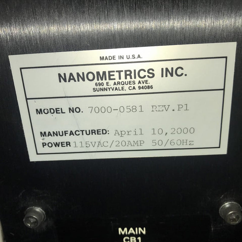 ONTO / Nanometrics 8000 X SE Film Thickness Analyzer