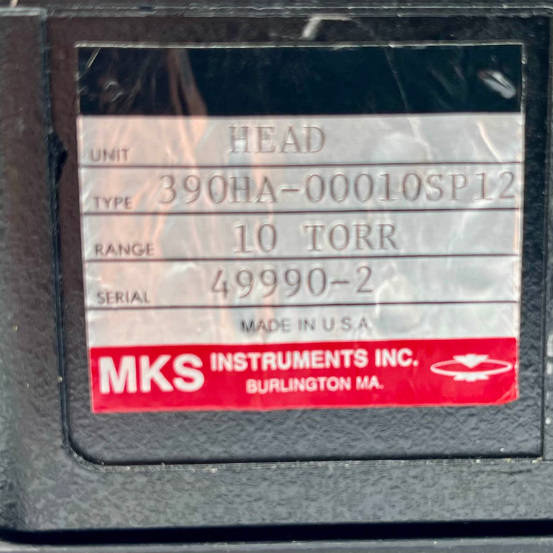 MKS Baratron 390 HA 00010 SP 12 Pressure Sensor