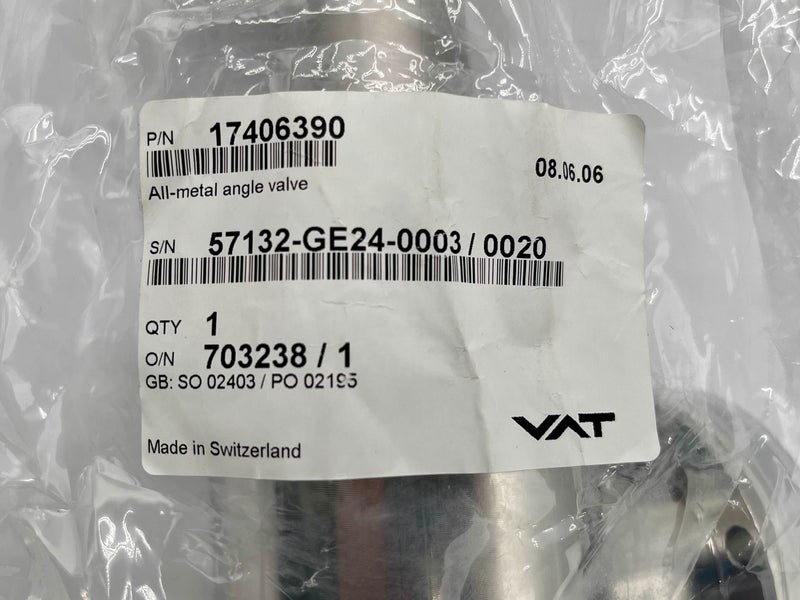 VAT PN: 17406390 HV Angle Valve