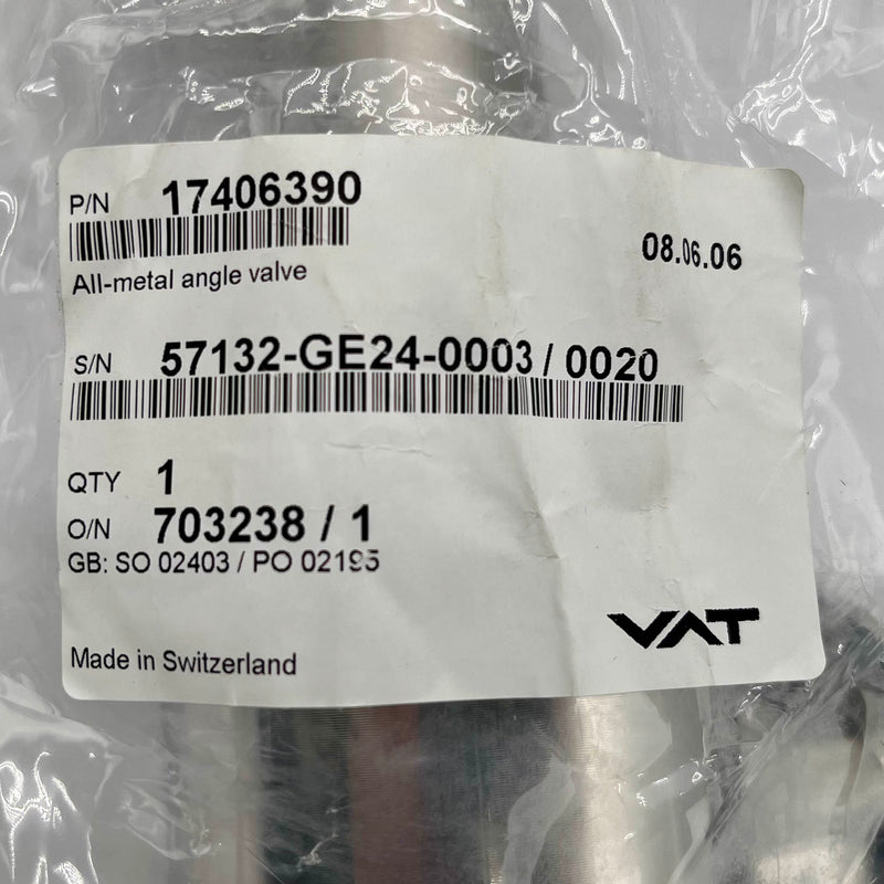 VAT PN: 17406390 HV Angle Valve