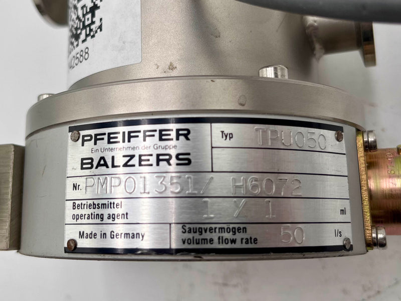 Pfeiffer TPU 050 Turbomolecular Vacuum Pump
