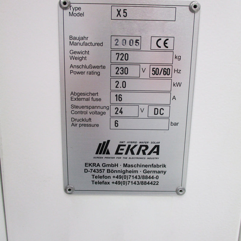 Ekra X 5 Automatic Screen Printer