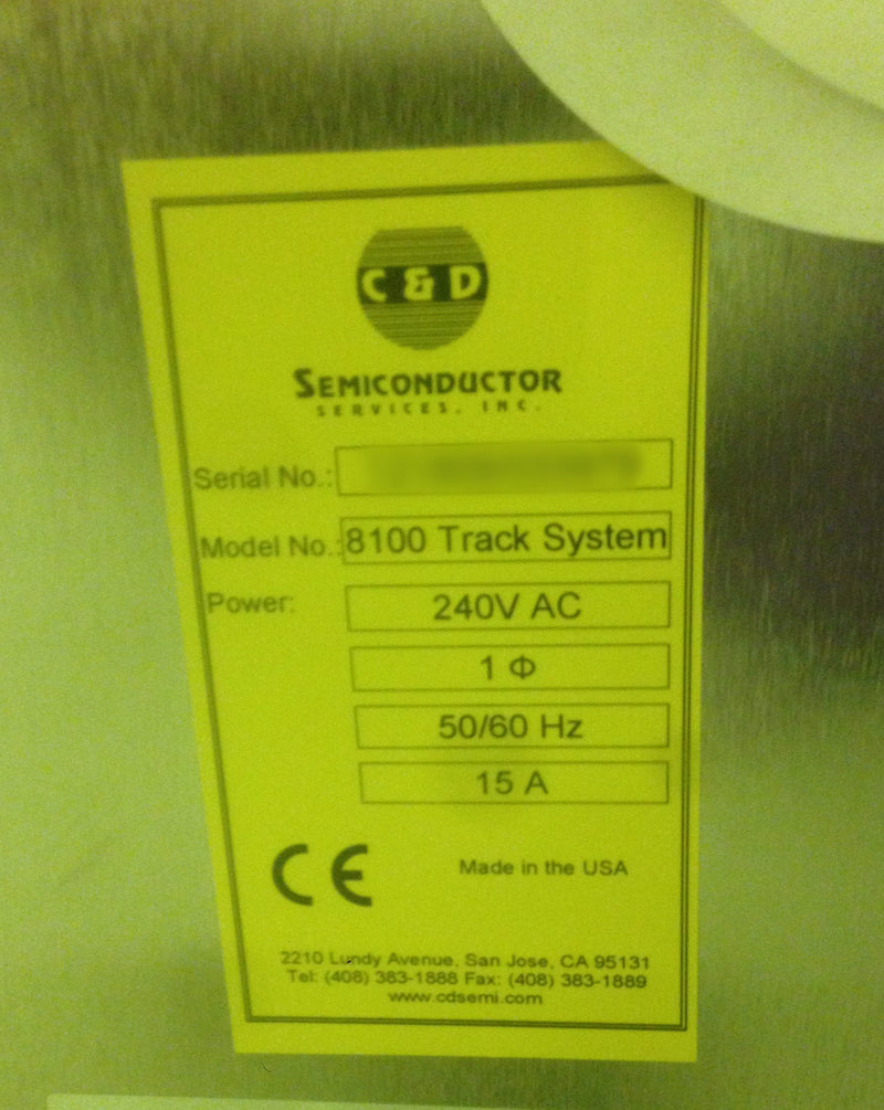 C&D Semiconductor 8100 Track System
