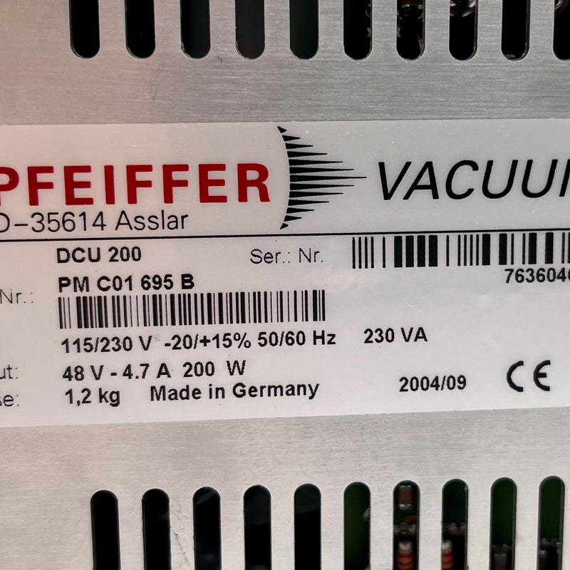 Pfeiffer DCU 200 Vacuum Controller