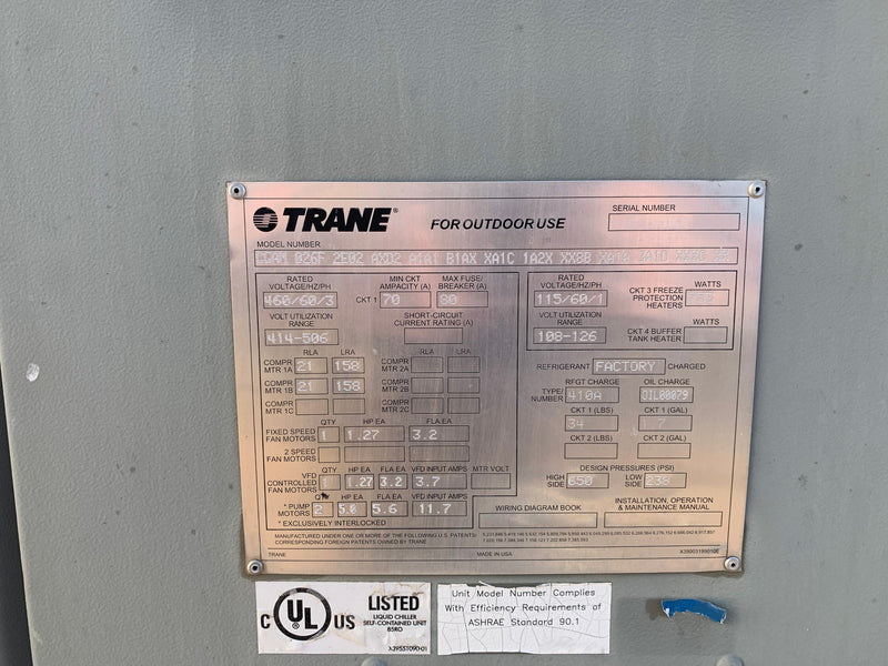 Trane CGAN 026 F 2 E 02 AXD 2 A 1 A 1 B 1 AX XA 1 C 1 A 2 X XX 8 B XA 1 A 3 A 10 XXXC XX Chiller