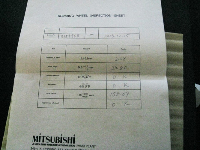 Mitsubishi Grinding Wheel