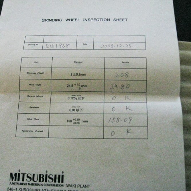 Mitsubishi Grinding Wheel