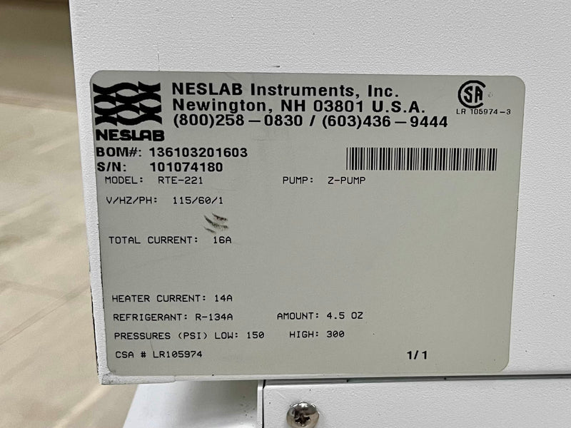 Neslab RTE 221 Chiller