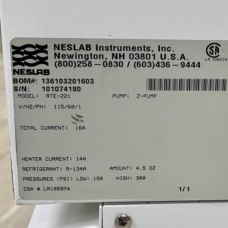 Neslab RTE 221 Chiller