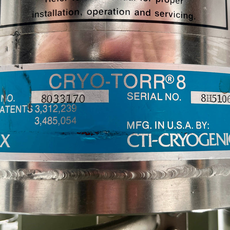 CTI Helix Cryo-Torr 8 High Vacuum Pump