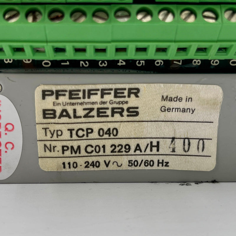 Pfeiffer TCP 040 Vacuum Pump Power Supply