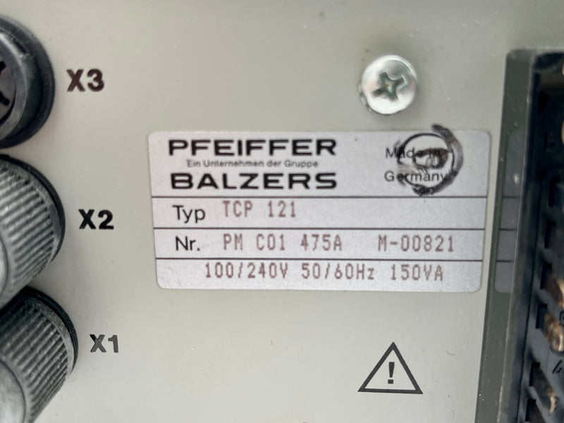 Pfeiffer TCP 121 Turbomolecular Vacuum Pump Controller