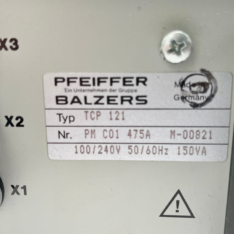 Pfeiffer TCP 121 Turbomolecular Vacuum Pump Controller