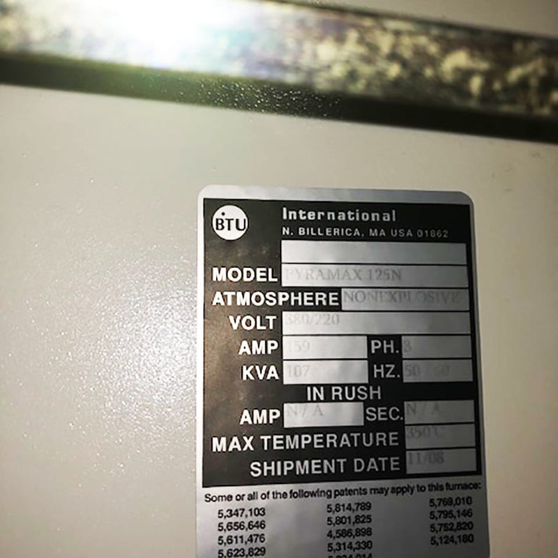 BTU Pyramax 125 N Reflow Oven