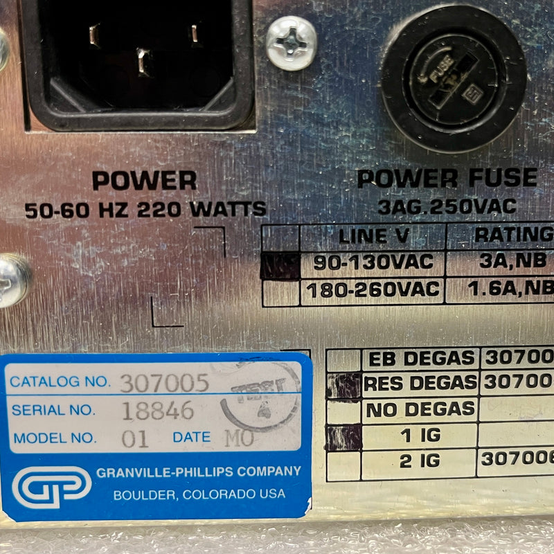 Granville Phillips 307 Vacuum Gauge Controller