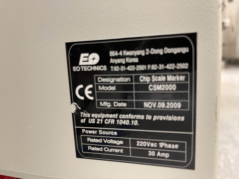 EO Technics CSM 2000 Laser Marker