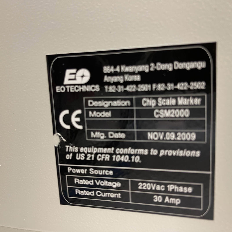 EO Technics CSM 2000 Laser Marker
