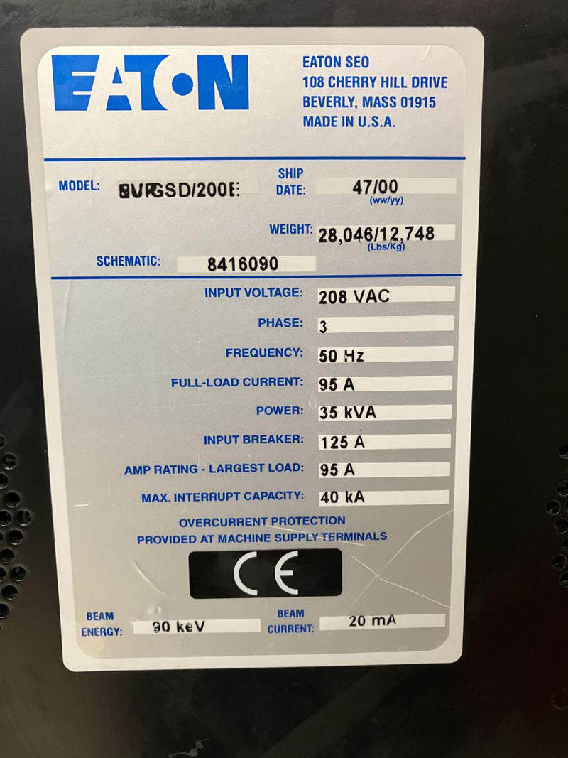 Axcelis NV GSD 200 E 2 Ion Implanter