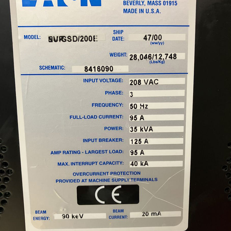 Axcelis NV GSD 200 E 2 Ion Implanter
