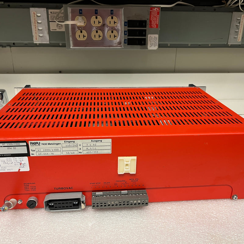 Leybold Turbotronik NT 1000 / 1500 Turbomolecular Pump Controller / Power Supply Unit