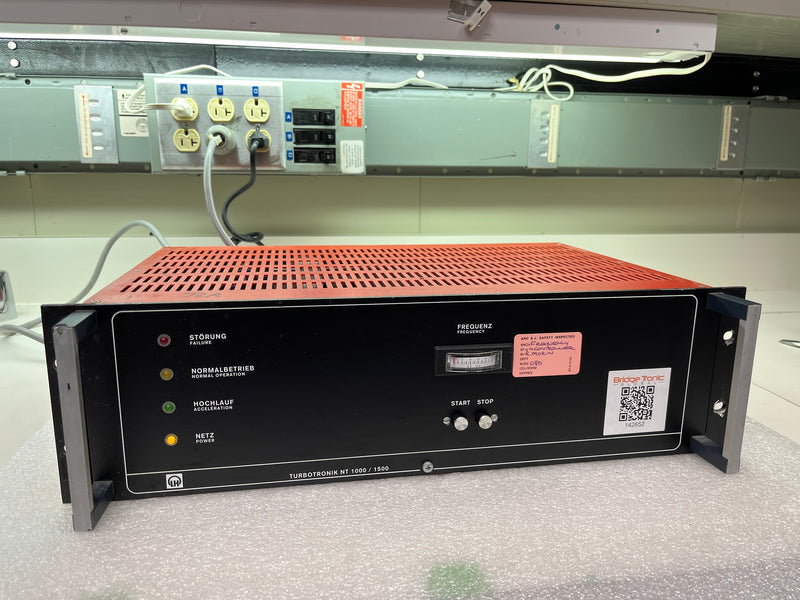 Leybold Turbotronik NT 1000 / 1500 Turbomolecular Pump Controller / Power Supply Unit