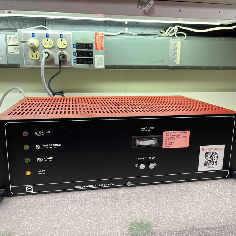 Leybold Turbotronik NT 1000 / 1500 Turbomolecular Pump Controller / Power Supply Unit