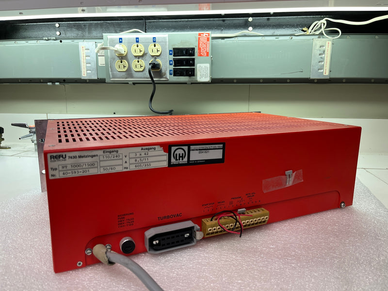Leybold Turbotronik NT 1000 / 1500 Turbomolecular Pump Controller / Power Supply Unit