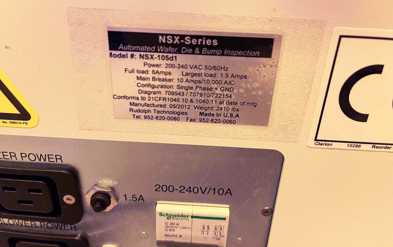 ONTO / Rudolph / August NSX 105 Wafer Inspection System