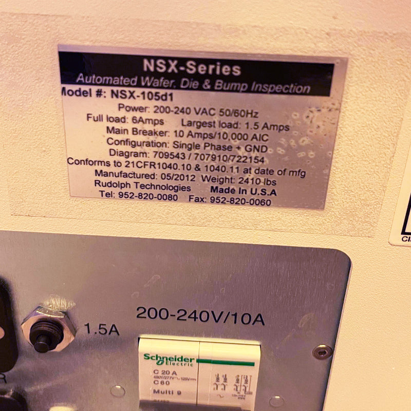 ONTO / Rudolph / August NSX 105 Wafer Inspection System