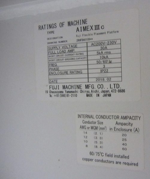 Fuji Aimex IIIC Pick and Place