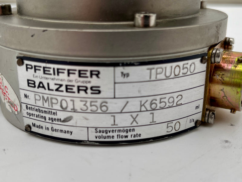 Pfeiffer TPU 050 Turbomolecular Vacuum Pump