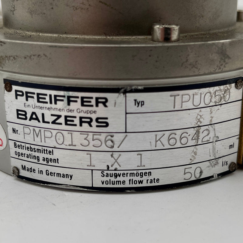Pfeiffer TPU 050 Turbomolecular Vacuum Pump