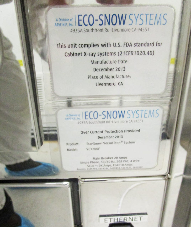 Rave Eco-Snow VC 1200 F CO2 Mask Cleaning System