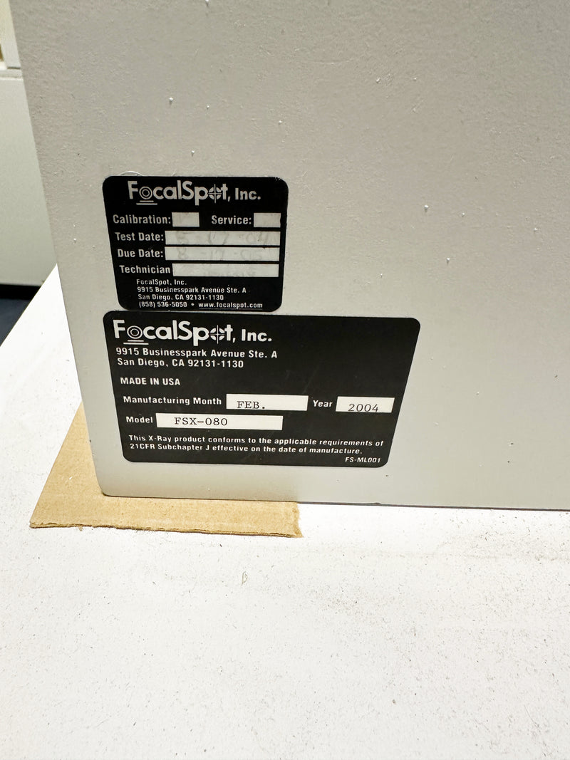 FocalSpot Verifier FSX 080 X-ray