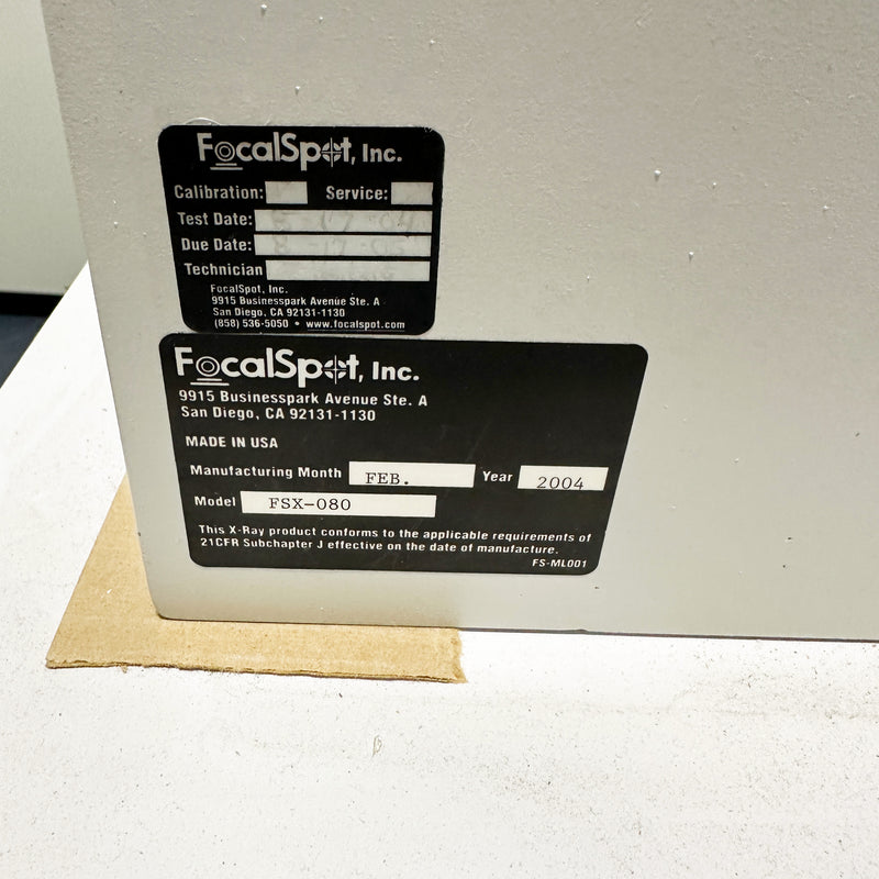 FocalSpot Verifier FSX 080 X-ray