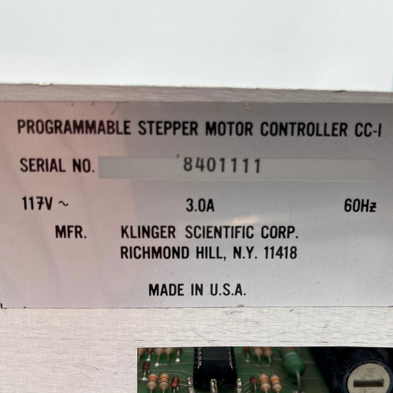 Klinger CC 1.1 Programmable Stepping Motor Controller