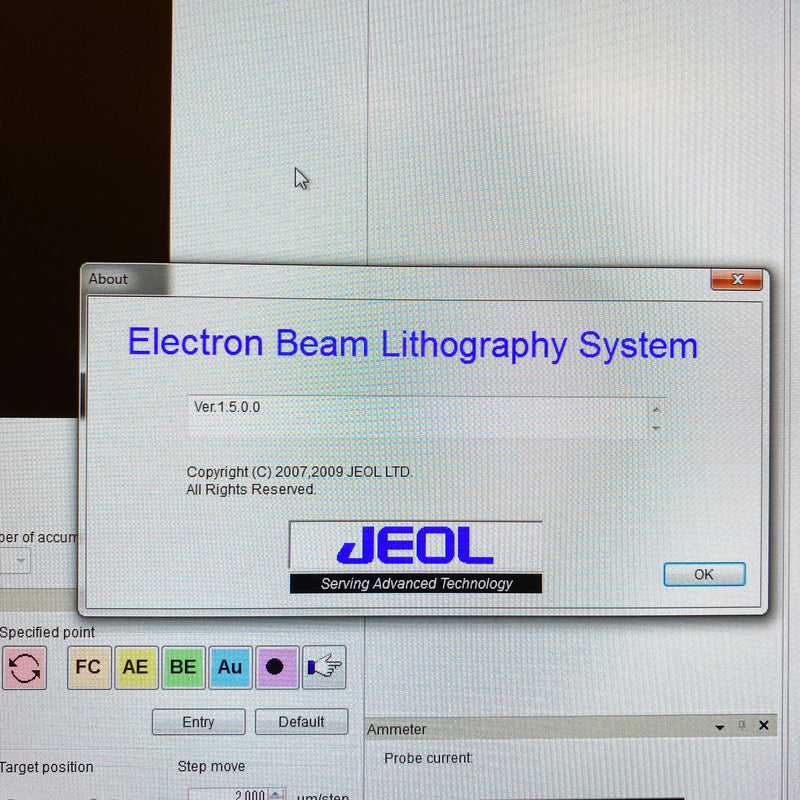 Jeol JBX 5500 FS E-Beam Direct Write Lithography