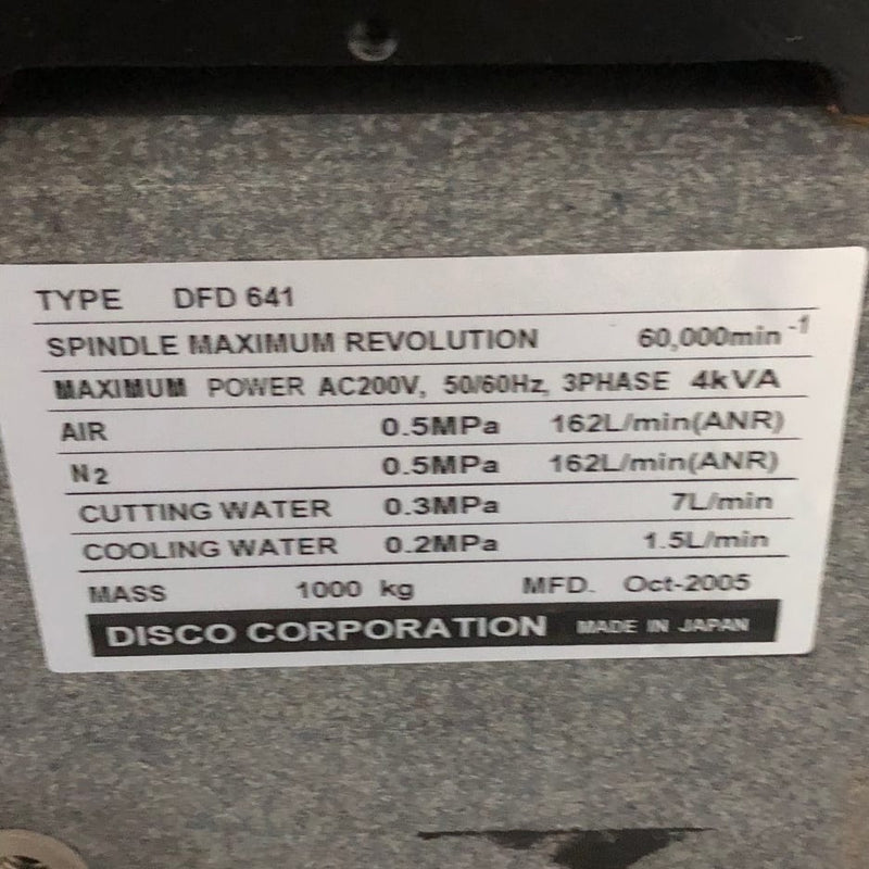 Disco DFD 641 Automatic Dicing Saw