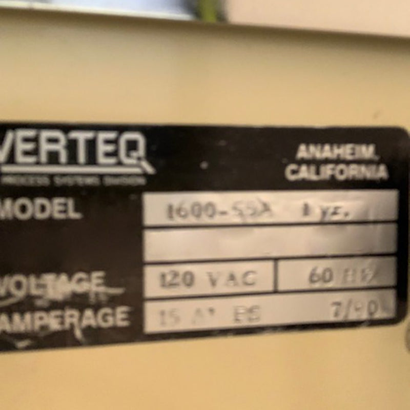 Verteq 1600 55 SRD (Spin Rinse Dryer)