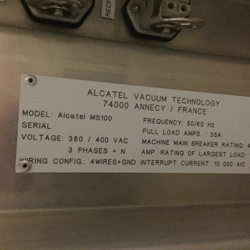 Pfeiffer / Alcatel Speeder 100 Si ICP-DRIE (Inductively Coupled Plasma – Deep Reactive Ion Etcher)