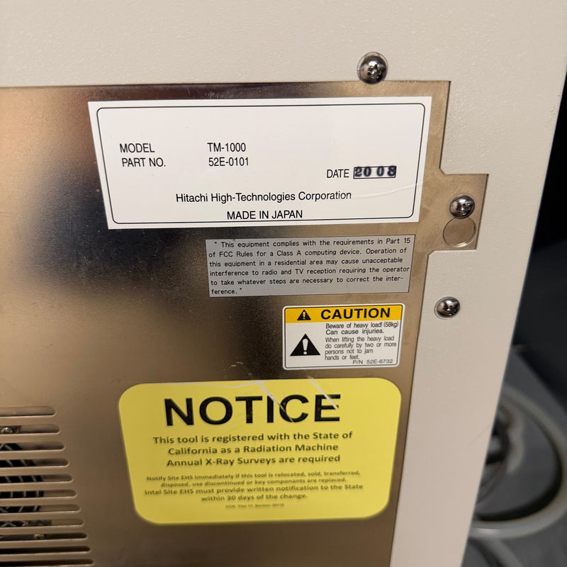 Hitachi TM 1000 E SE Microscope