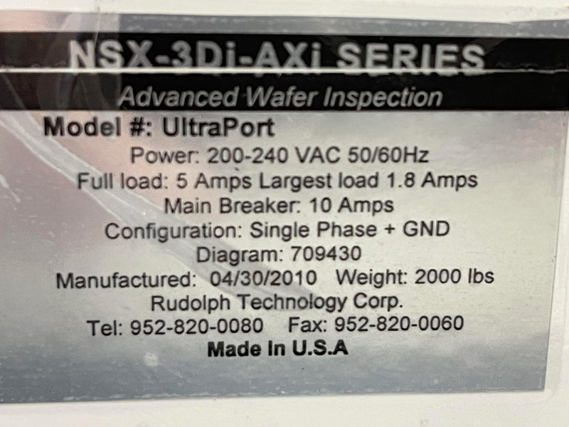 ONTO / Rudolph / August NSX 115 Advanced Wafer Inspection