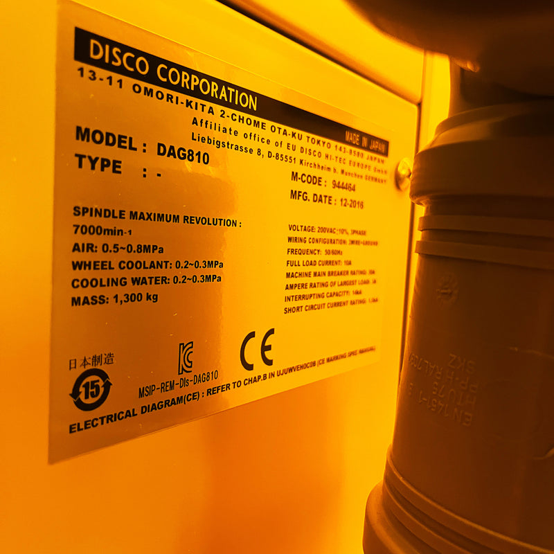 Disco DAG 810 Back Grinder