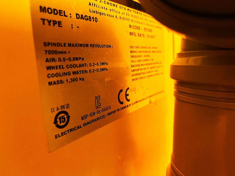 Disco DAG 810 Back Grinder